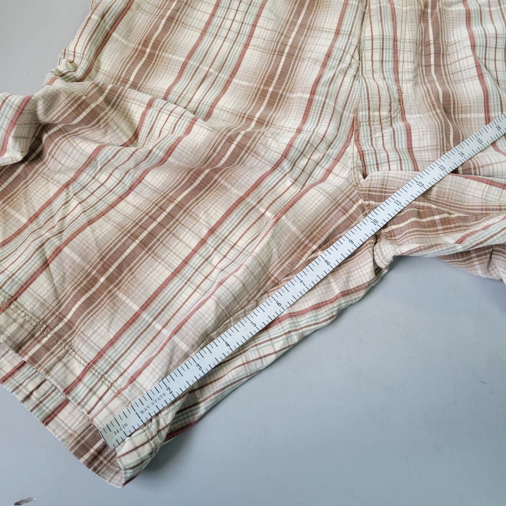 Tommy Bahama Men's 38x10 Tan Brown‎ Plaid Silk Blend Chino Casual Shorts - Picture 8 of 9